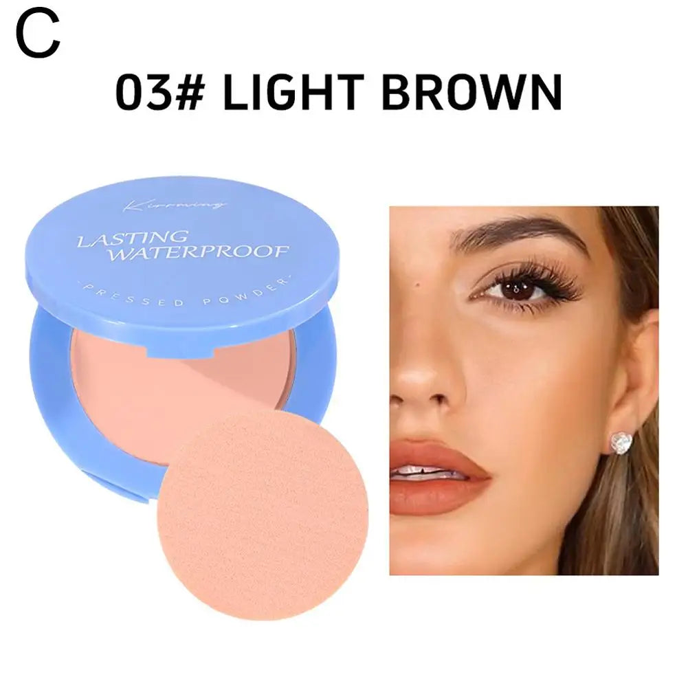 Face Setting Powder Long-Lasting Waterproof Matte Oil Control Compact Powder Concealer Finish Pressed Powder Makeup Peaceful Pleasures Health and Wellness c