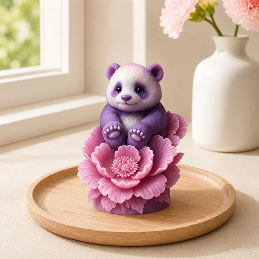 3D Panda Peony Silicone Candle Mold | Food-Grade DIY Craft Silicone Candle Mold Oasis Select