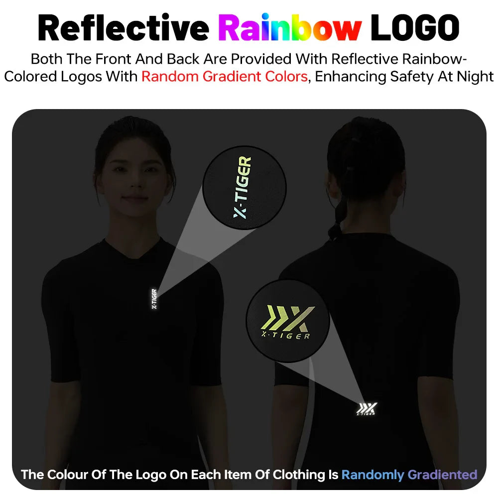X-TIGER Women's Cycling Jersey UPF50+ Short Sleeve Bike Top