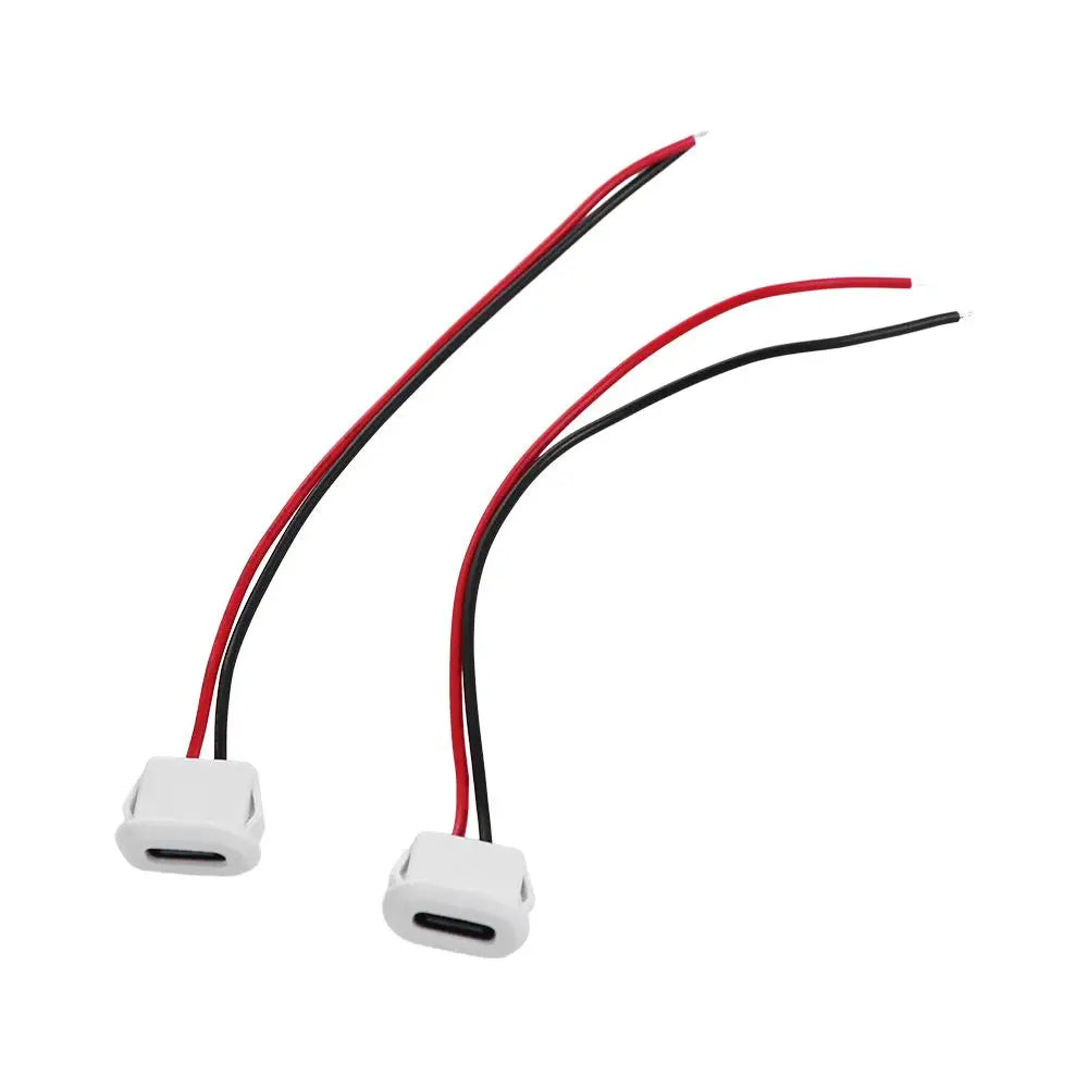 5Pcs Female Base Type-C Base With Welding Wire Female Socket Charging Interface USB-C Type USB-C Connector 2 Pin Connector Peaceful Pleasures Health and Wellness