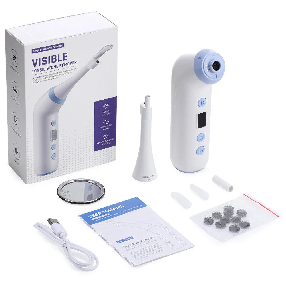 Electric Tonsil Stone Remover – 300K HD Camera & LED Light