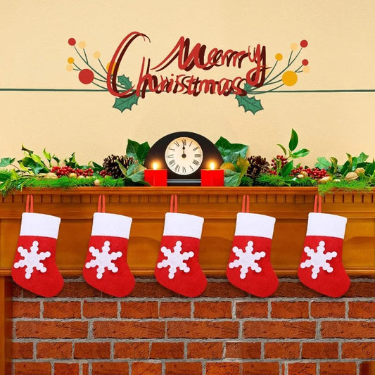 Christmas Stocking Tableware Holders 12–60pcs | Xmas Decor Holiday Table Decor Peaceful Pleasures Health and Wellness