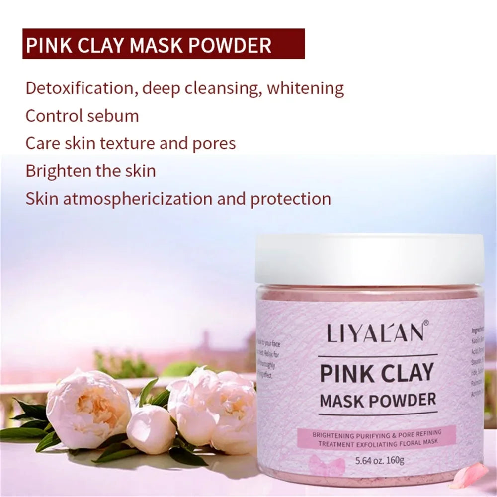 Pink Clay Mask Powder – Pore Purifying & Brightening Peaceful Pleasures Health and Wellness