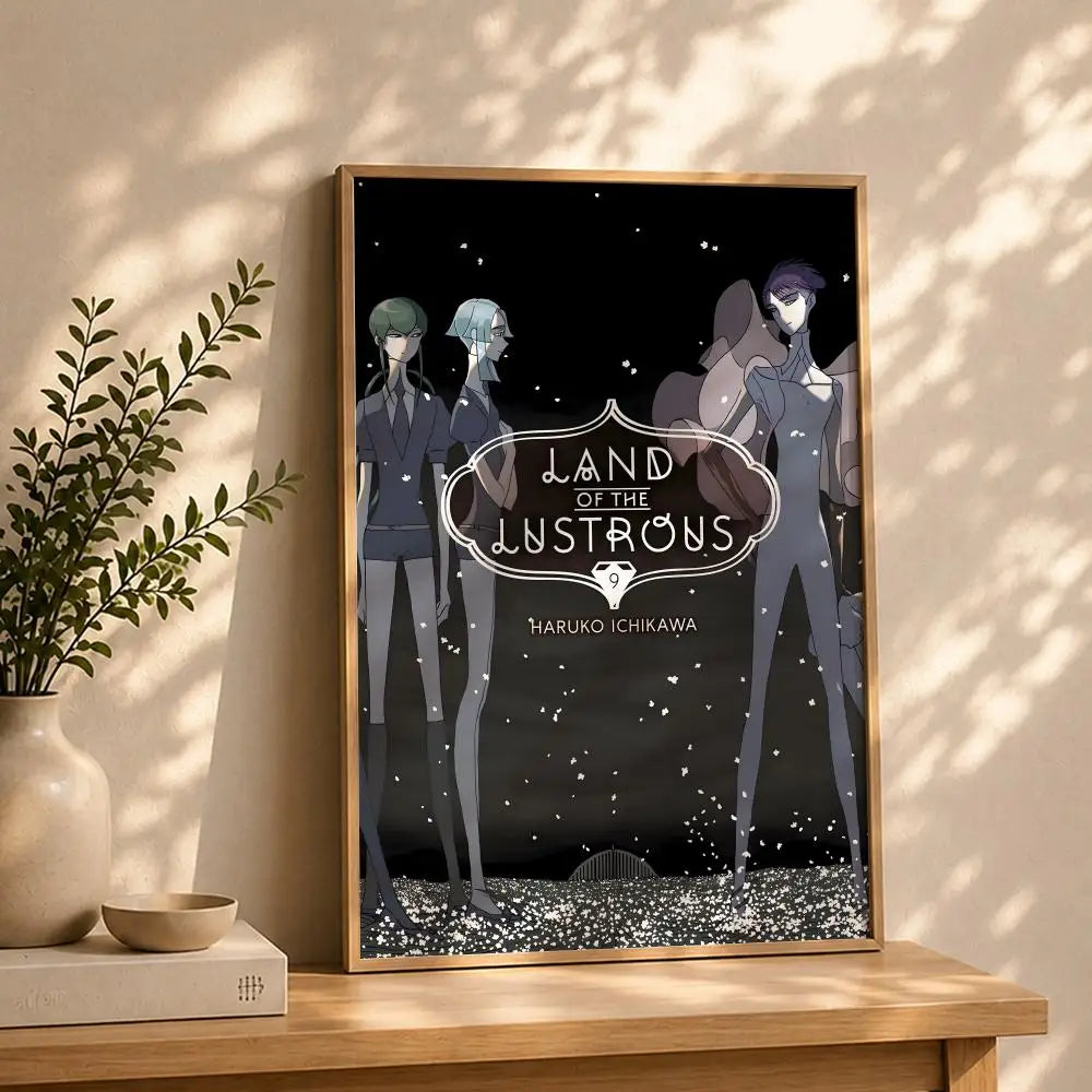 Land of the Lustrous Anime Poster – HD Self-Adhesive Wall Art Anime Wall Poster Peaceful Pleasures Health and Wellness
