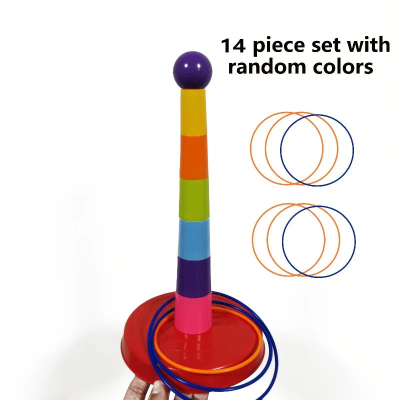 Outdoor Ring Toss Game – Colorful Hoop Set for Kids & Parties