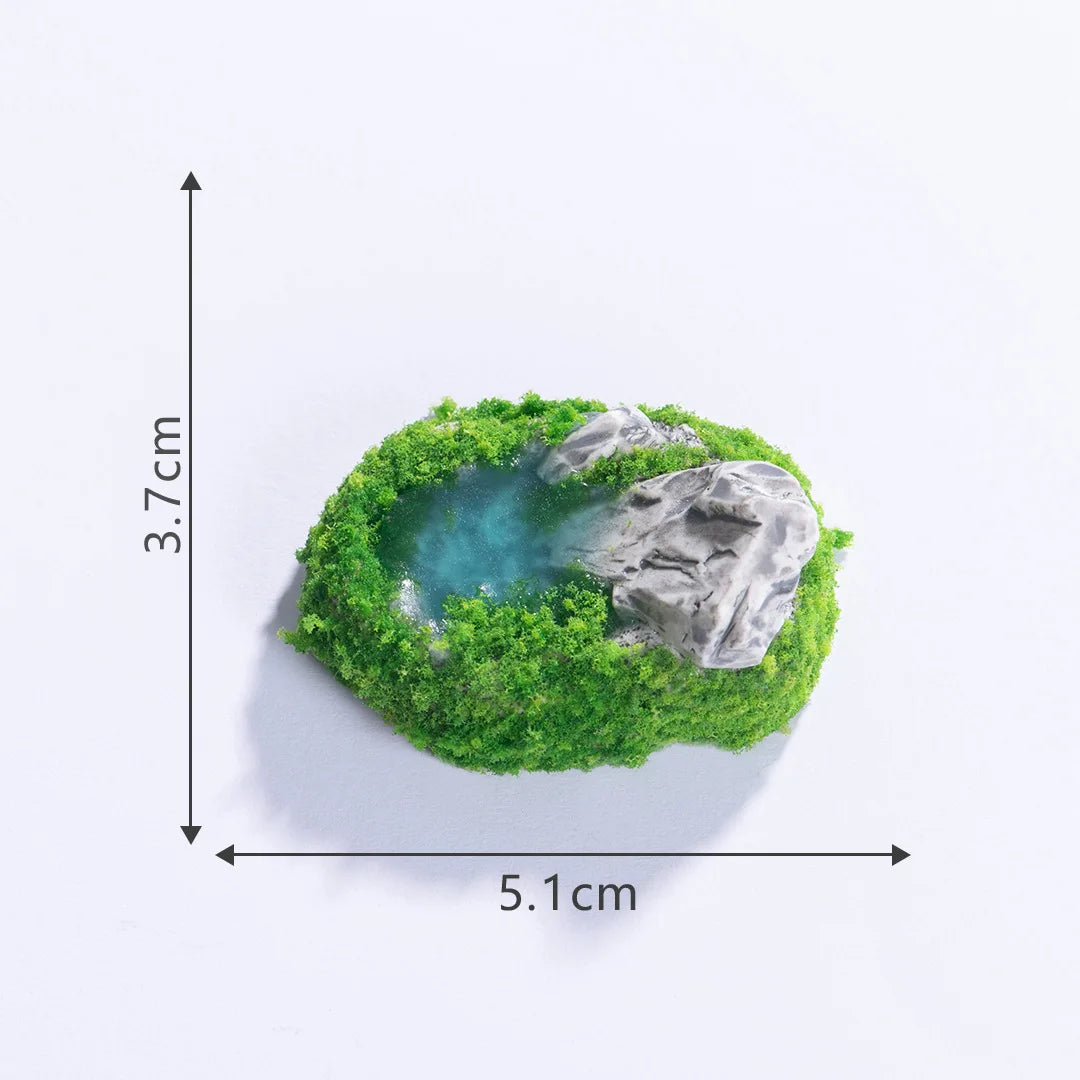 Miniature Landscape Mini Pool Model DIY Miniatures Fairy Garden Decor Micros Ponds Resin Craft Ornament Potted Bonsai Decor 피규어 Peaceful Pleasures Health and Wellness 7