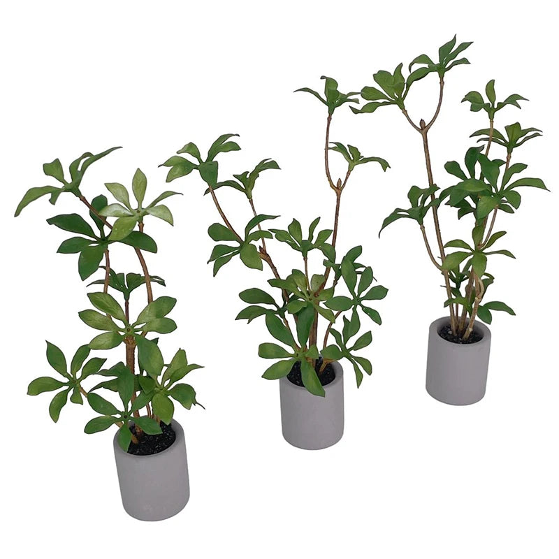 1:6 Dollhouse Miniature Potted Plant Bonsai Decor Accessory