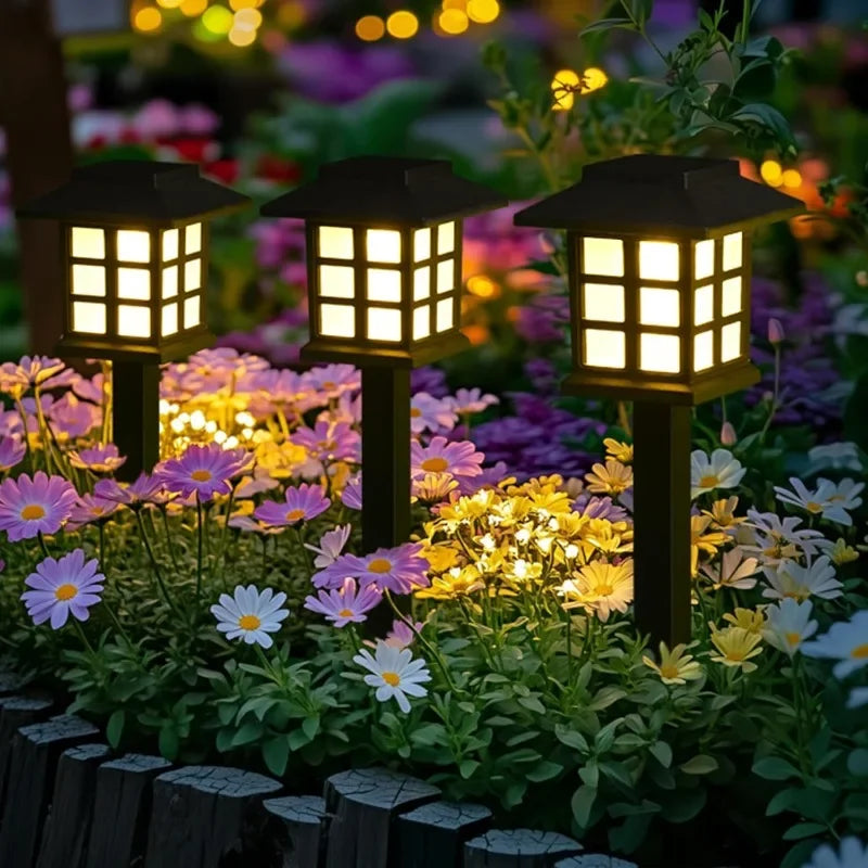 2-Pack Solar Pathway Lights | IP65 Waterproof Garden LED Lamps