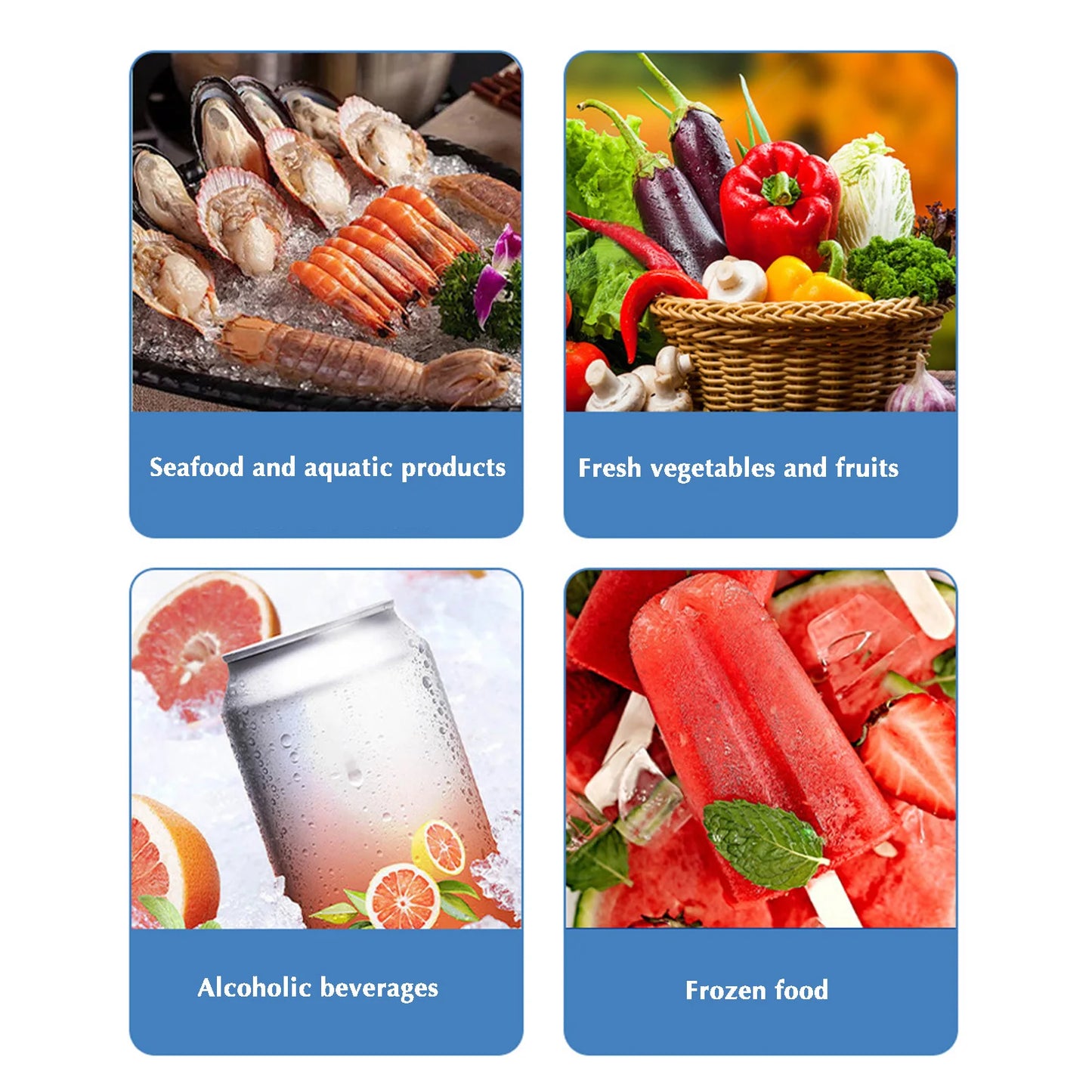 Thickened Cold Compress Ice Packs Food Keep Fresh Compact Ice Packs for Fruit and Vegetable Storage Peaceful Pleasures Health and Wellness