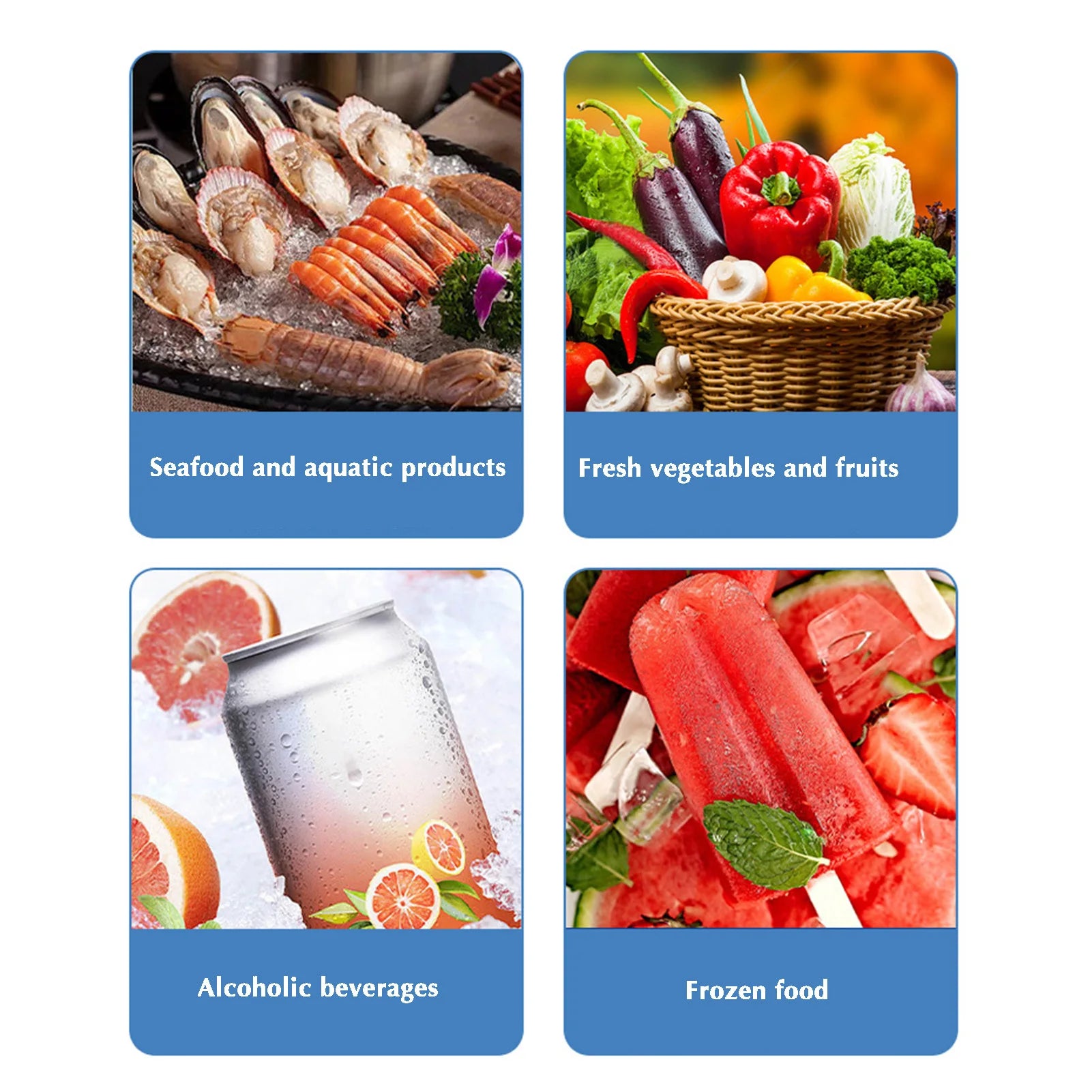 Thickened Cold Compress Ice Packs Food Keep Fresh Compact Ice Packs for Fruit and Vegetable Storage Peaceful Pleasures Health and Wellness