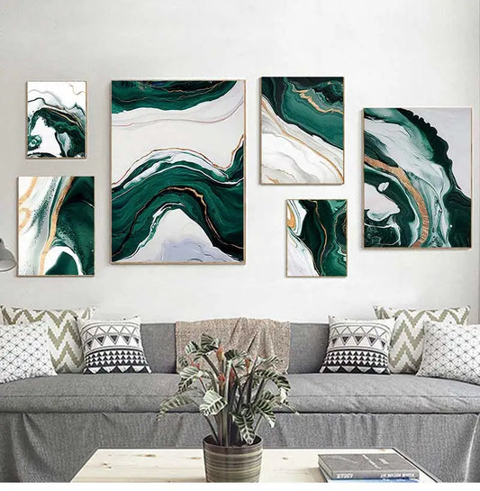 Minimalist Abstract Green Texture Canvas Wall Art Print Canvas Wall Art Peaceful Pleasures Health and Wellness