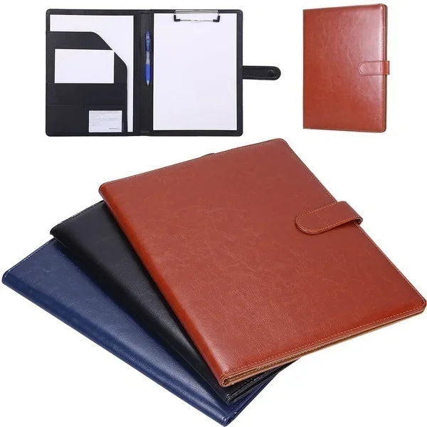 A4 Leather Conference Folder | Business File & Contract Organizer