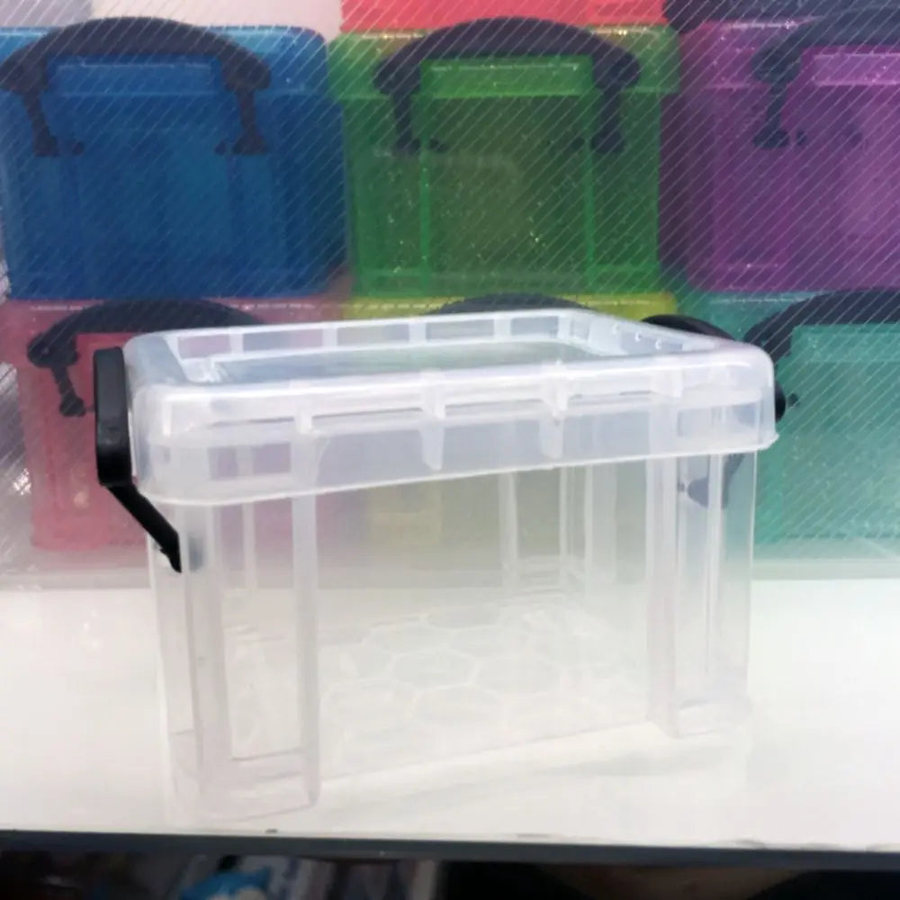 Multi-functional Mini Buckle Storage Box Candy Color Minimalism Mini Storage Container Transparent Plastic Desktop Organizer Box Peaceful Pleasures Health and Wellness 6