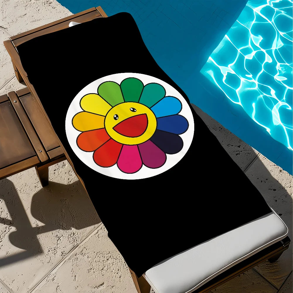 Murakami Art Quick-Dry Beach Towel | Soft Pool & Travel Towel Quick-Dry Beach Towel Peaceful Pleasures Health and Wellness z5 STJ150x200CM