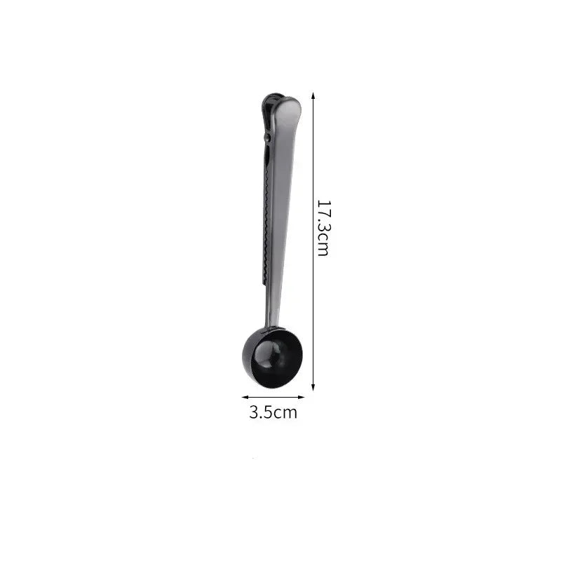 Coffee Spoon Clamp Stainless Steel Drinkware Sealing Clamp 2 in 1 Milk Powder Clamp Food Kitchen Accessories Peaceful Pleasures Health and Wellness Plum