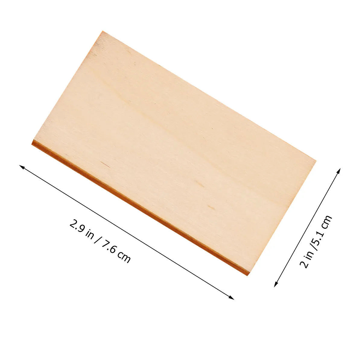 60Pcs Wooden Slices 7.6x5.1cm Right Angle Rectangular Wood Chips Smooth Lightweight DIY Handicraft Accessories for Wall Decor Peaceful Pleasures Health and Wellness
