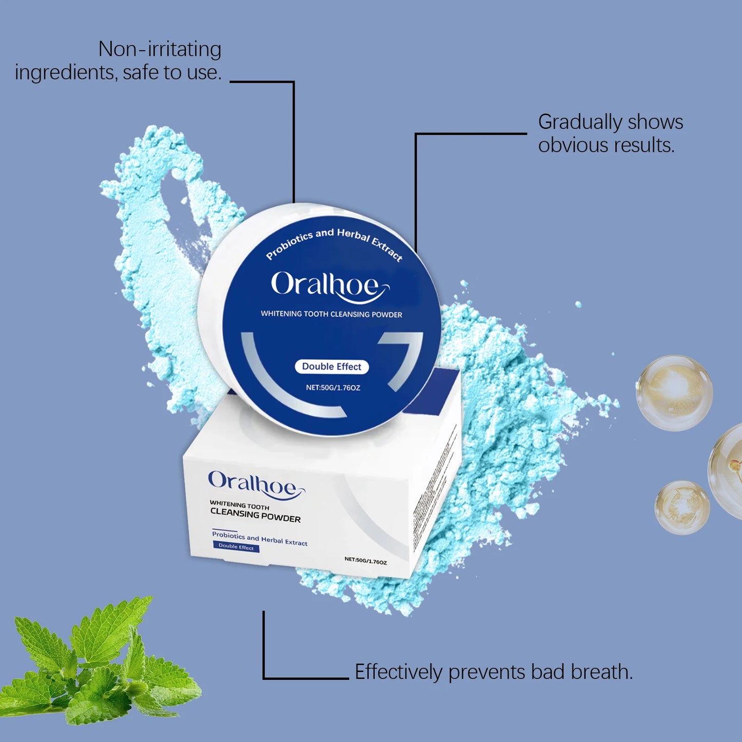 Oralhoe Probiotic Tooth Whitening Powder | Stain & Enamel Repair
