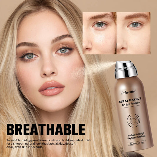 Foundation Spray Waterproof Magic AirbrushSilky Mist Lightweight Long Lasting Oil Control Higt Cover Matte Makeup Base Cosmetics Peaceful Pleasures Health and Wellness