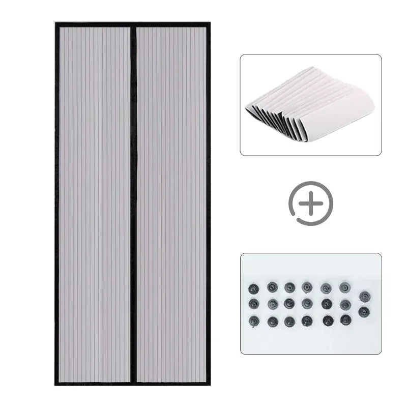Magnetic Mosquito Net Door Curtain – DIY Self-Adhesive Screen