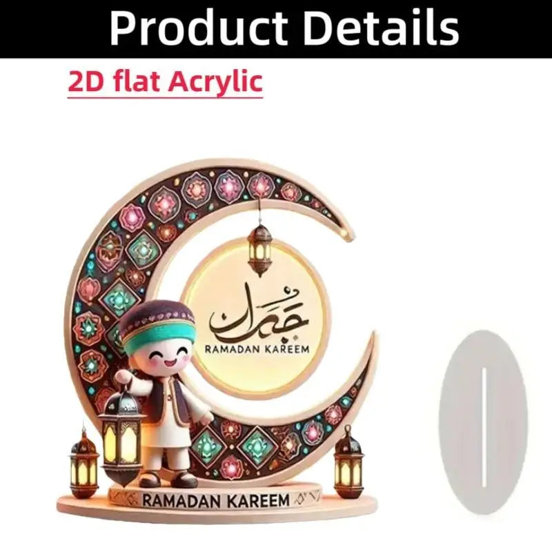2D Acrylic Arabian Camel & Evil Eye Tree Desk Figurine