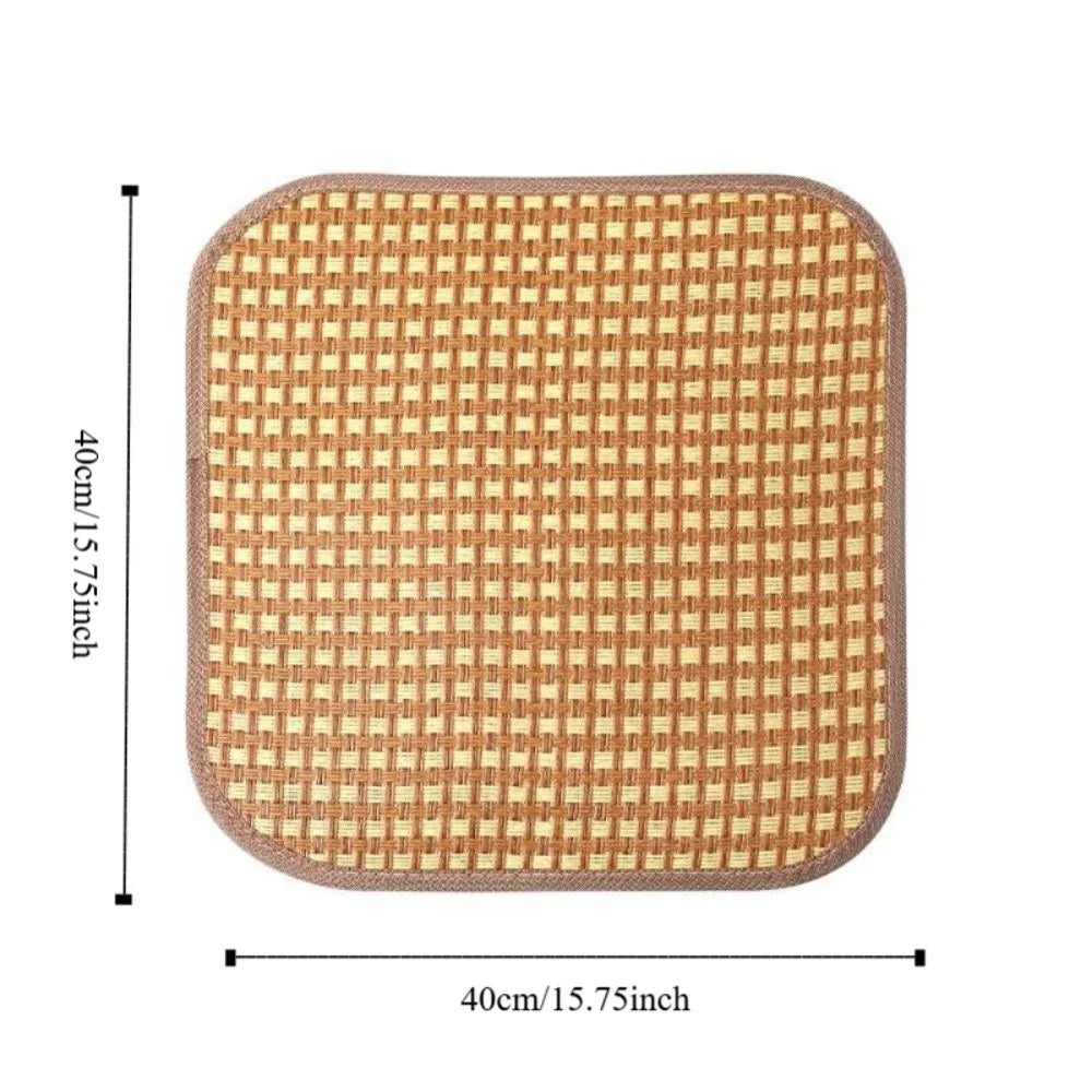 4-Pack Rattan Cooling Seat Cushions | Breathable Non-Slip Chair Pads