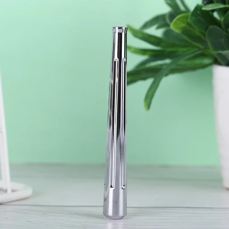 2026 Globe Trotter Chrome Color Brass Yaqi Safety Razor Handle 95mm Length 7.5-12mm Diameter for Grooming And Shaving Peaceful Pleasures Health and Wellness
