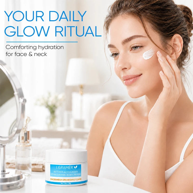 Retinol Face Cream Lifting Firming Soothing Repair Damaged Skin,Deep Collagen Nourishing Rejuvenation Improve Dullness Shrink Po Peaceful Pleasures Health and Wellness
