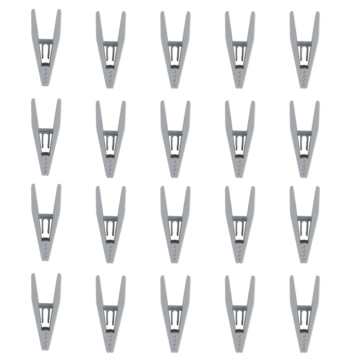 20pcs Portable Hanger Clips Non-Slip Clips Pant Skirt Hanger Clips for Home Storage Oganization Peaceful Pleasures Health and Wellness Gray