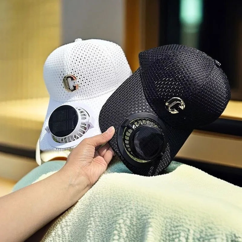 Sports breathable mesh sun protection hat solar charging hat outdoor fishing hat couple extended eave sun shading duckbill hat Peaceful Pleasures Health and Wellness