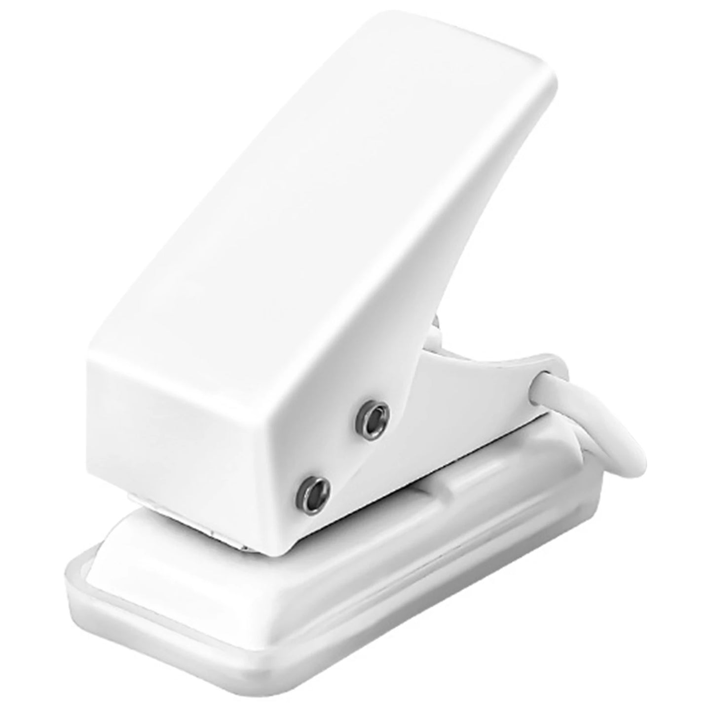 Mini Portable Handheld Puncher DIY Single Hole Paper Hole Punch Tool For Kids Multipurpose Efficient Papers Hole Punch Tool Peaceful Pleasures Health and Wellness White