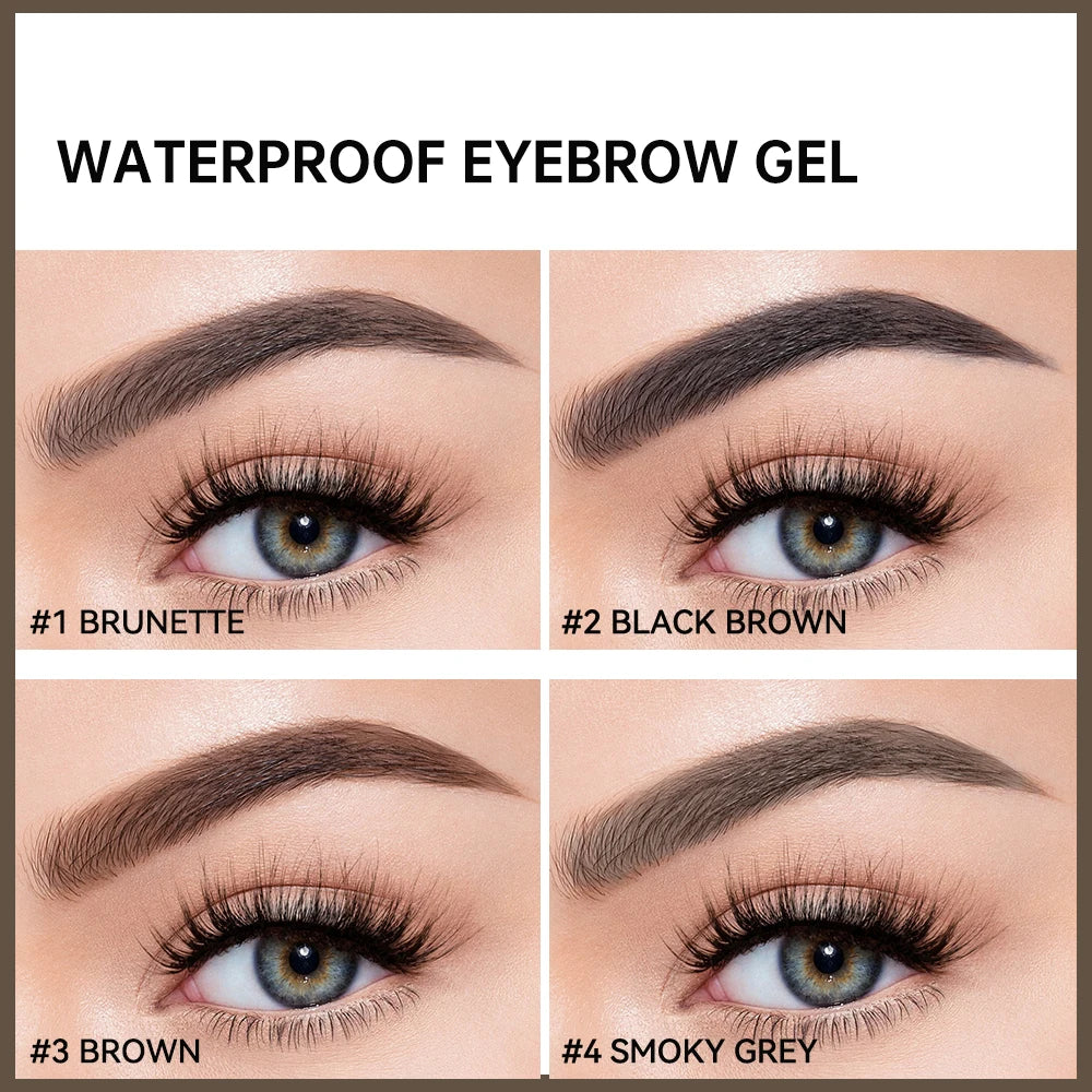 Waterproof Eyebrow Gel for Long Lasting Highly Tinted Liquid Eye Brow Makeup Sweatproof Natural Black Brown Peaceful Pleasures Health and Wellness