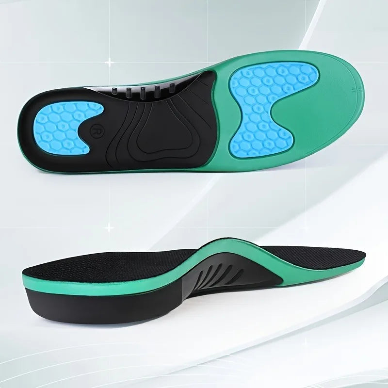 1 pair Orthotic Insoles with Honeycomb Gel Cushioning, Arch Support Shock Absorption for Plantar Fasciitis Relief & Flat Feet Peaceful Pleasures Health and Wellness