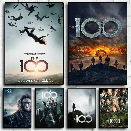 The 100 Season TV Series Minimalist Aesthetics Canvas Painting, Modern Print Wall Art for Living Room Home Decor Peaceful Pleasures Health and Wellness
