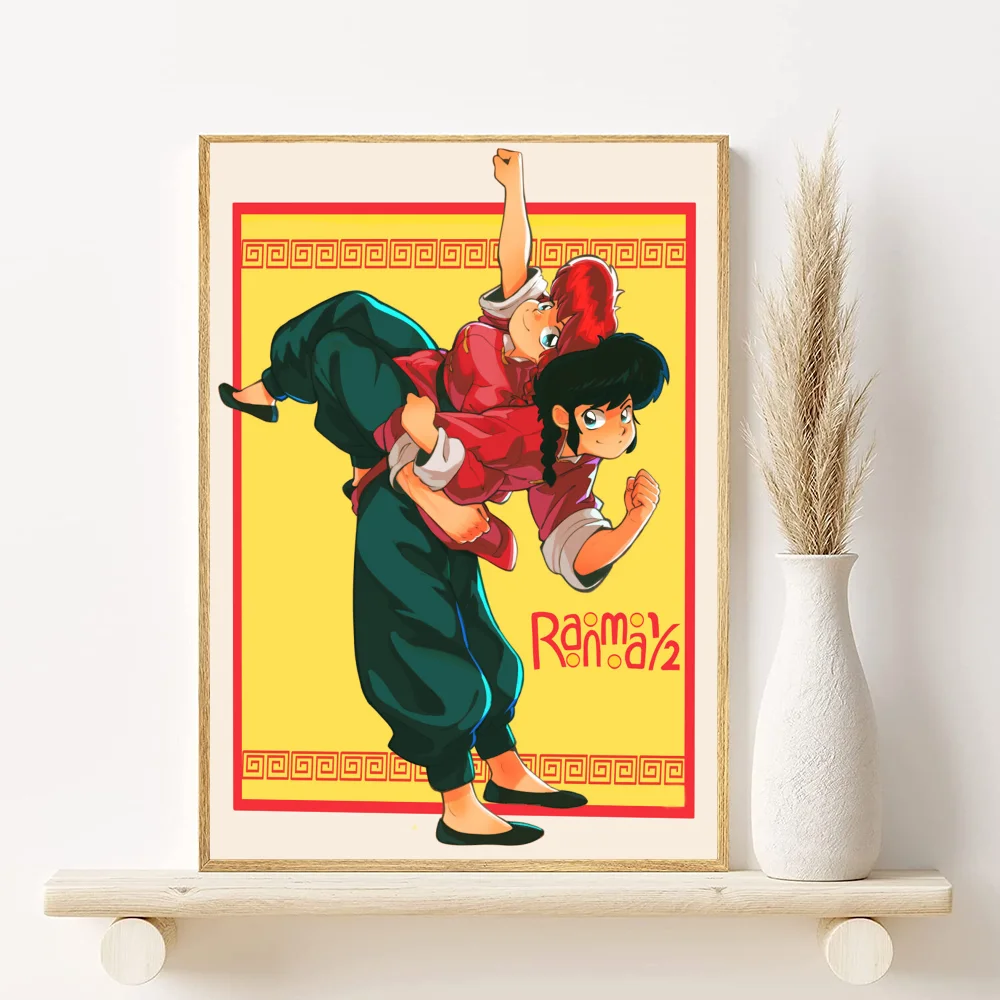 Ranma ½ Anime Poster HD Waterproof PVC Wall Art Decor Anime Wall Poster Peaceful Pleasures Health and Wellness z11 15X20cmNoframe