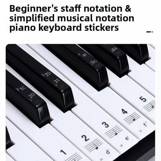 61 88 Key Piano-sticker Electronic Piano Sticker Staff Sheet Music Peaceful Pleasures Health and Wellness