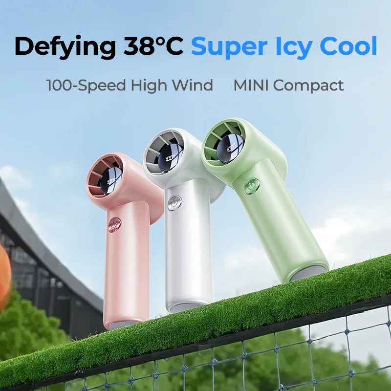 USB Rechargeable Mini Turbo Fan | Brushless Motor & Digital Display