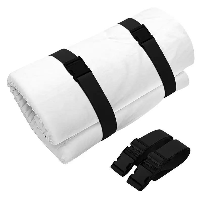 2pcs Black Webbing 5.0cm Wide Non Elastic Buckle Strap Adjustable Fixed Multifunctional Plastic Buckle Strap Storage Peaceful Pleasures Health and Wellness