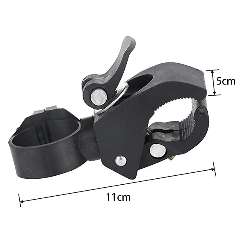 90/360° Rotating Bike Handlebar Flashlight Mount Clamp Holder