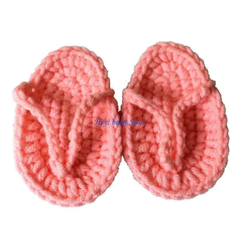 Crochet Baby Sandals – Soft Knit Newborn Photo Props 0–6 Mo
