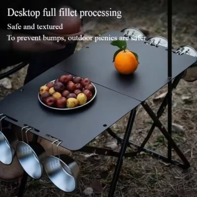 Multi functional outdoor folding table suitable for self driving and hiking camping dining table, quickly open the dining table Peaceful Pleasures Health and Wellness