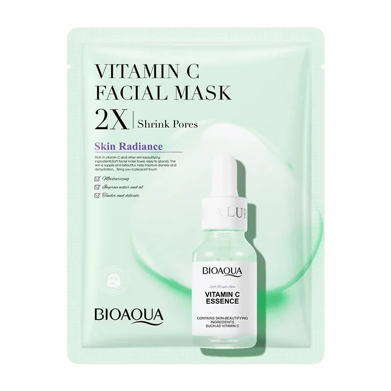 BIOAQUA 20-Pack Vitamin C Collagen Sheet Masks | Hyaluronic