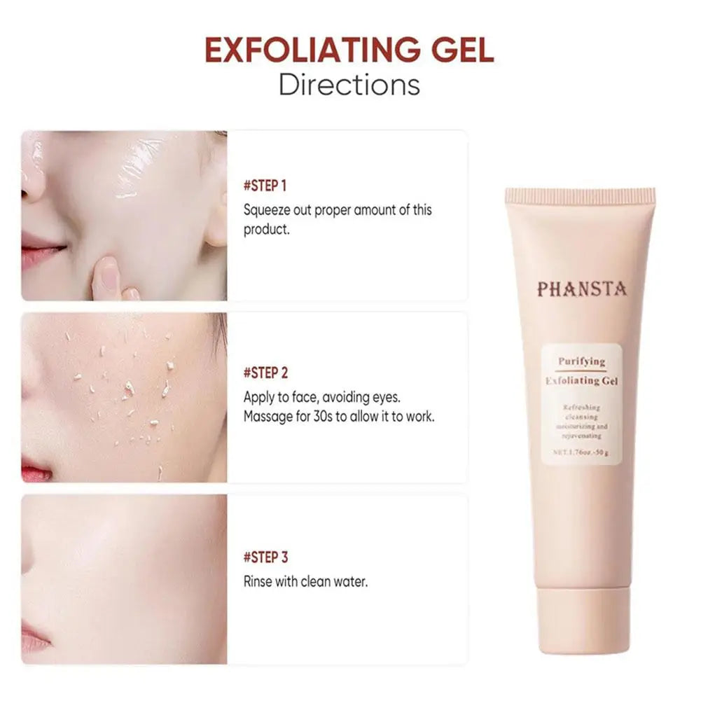 Purifying Exfoliating Gel Gentle Exfoliating Moisturizing Deep Cleaning Scrub Gel Smoothing Nourishing Skin Summer Peaceful Pleasures Health and Wellness