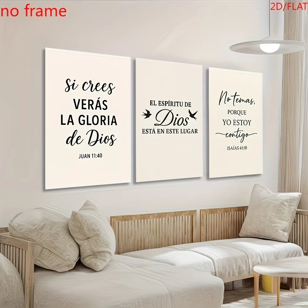 3-Piece Religious Birds & Nature Canvas Wall Art Print Set