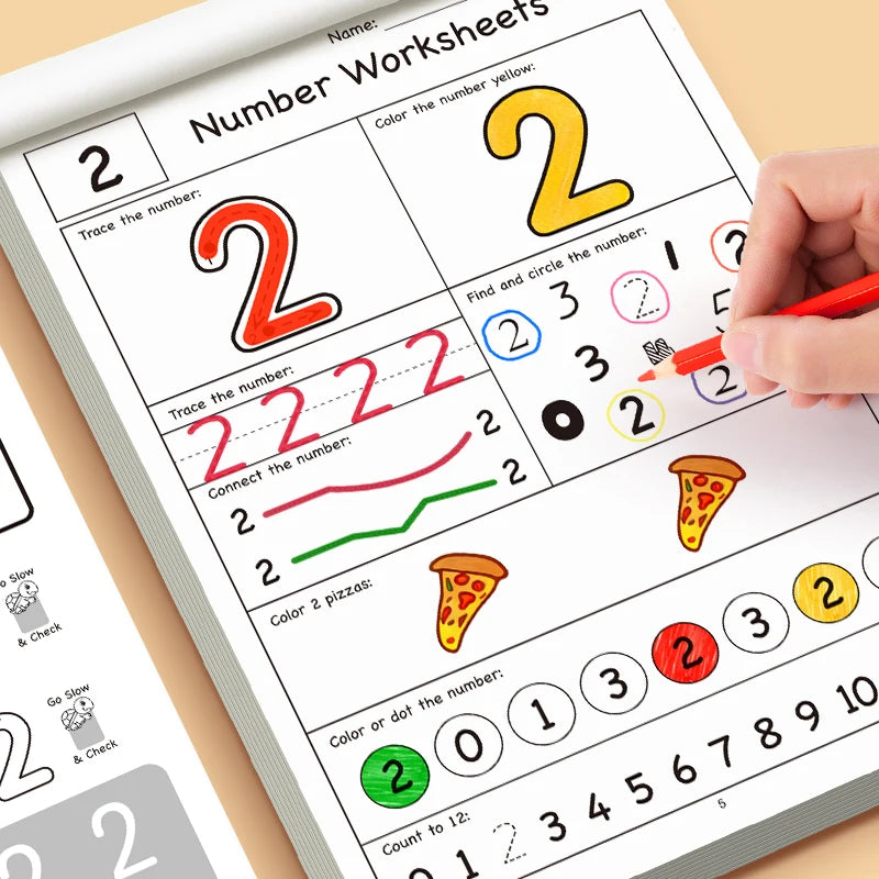 32Pages Digital Workbook Interactive Math Activity Book Preschool