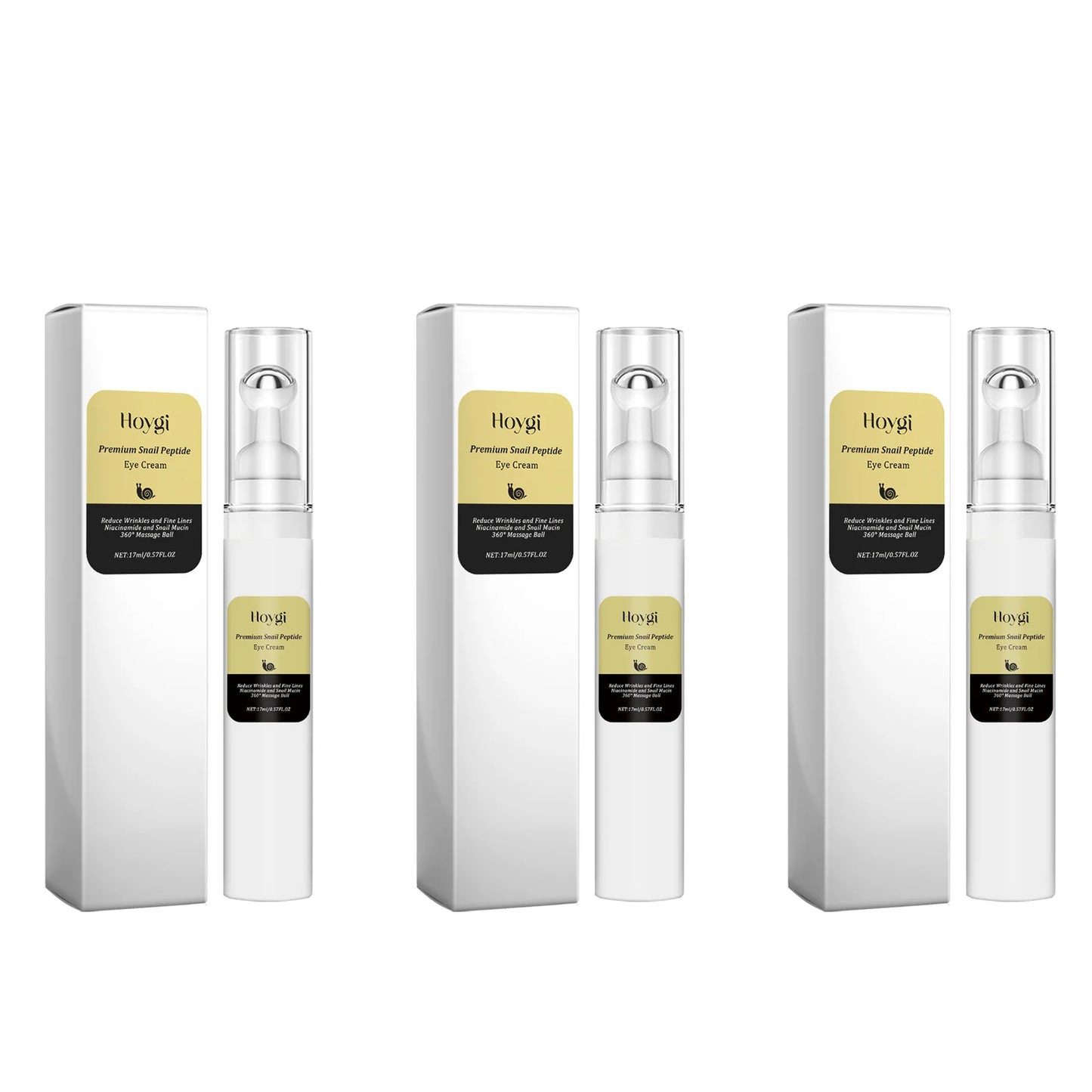Snail Peptide Eye Cream Roller – Dark Circles & Puffiness