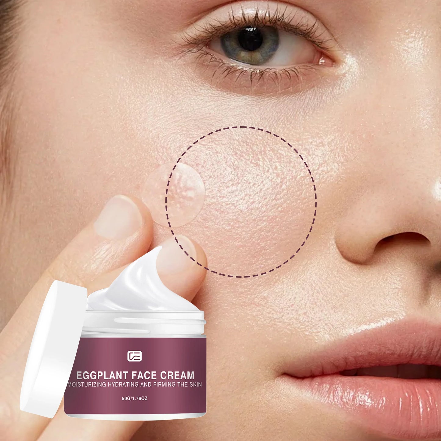 Veérenae Eggplant Face Cream – Oil-Free Pore-Minimizing Moisturizer