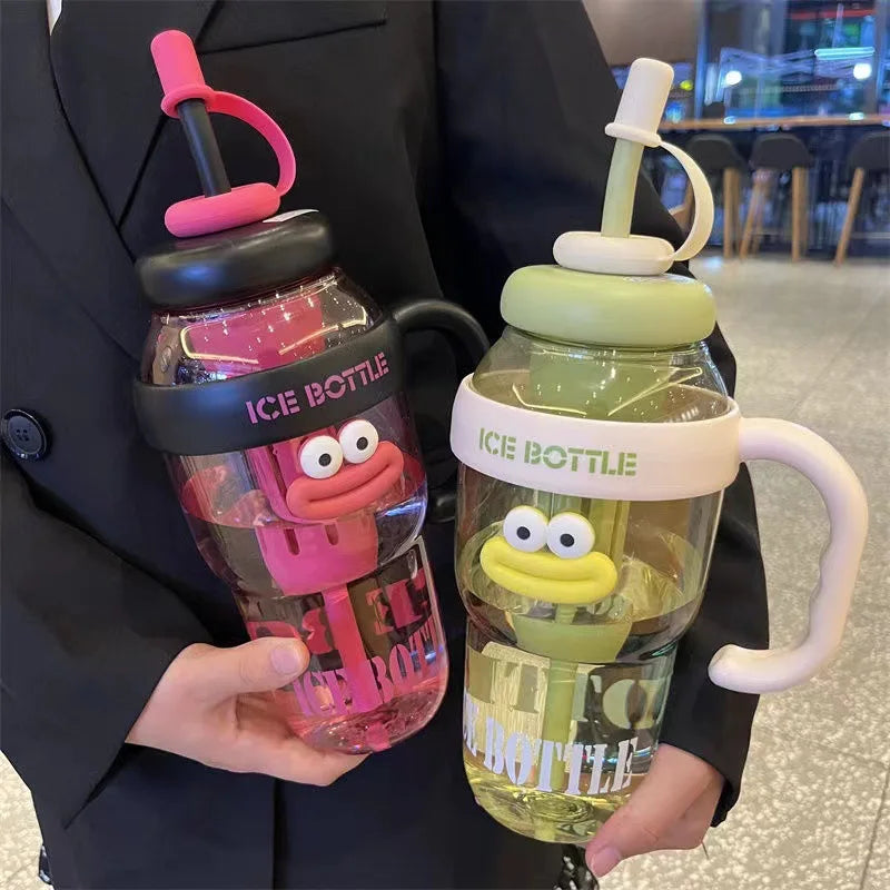 1100ml Water Bottle with Straw, Infuser & Leak-Proof Lid