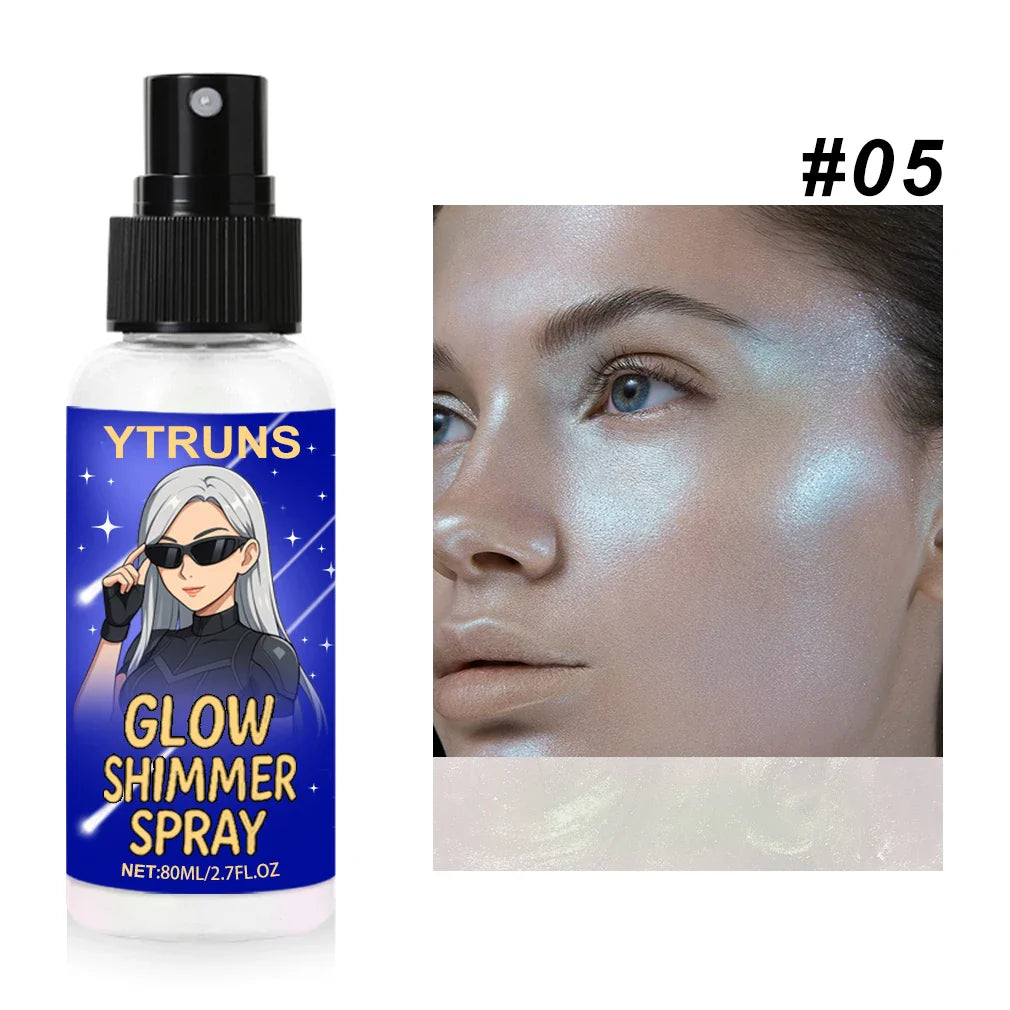 Glow Shimmer Spray for Face, Body & Hair – Glitter Highlight Mist