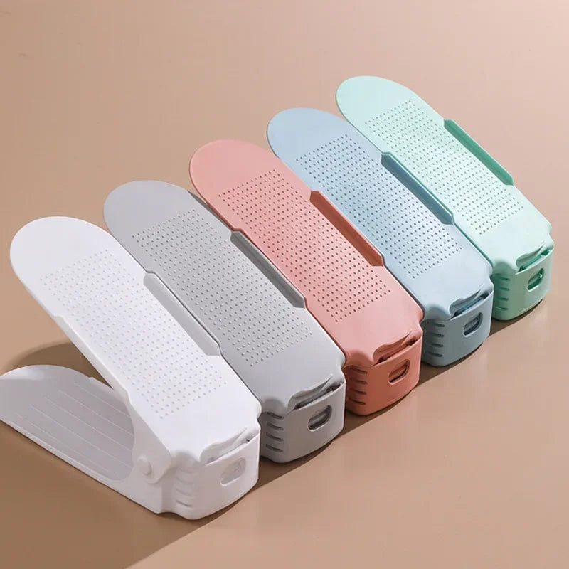 New Shoe Stacker Adjustable Shoe Slots Organizer Shoes Slots Space Saver Double Deck Rack Holder For Closet Organization Peaceful Pleasures Health and Wellness