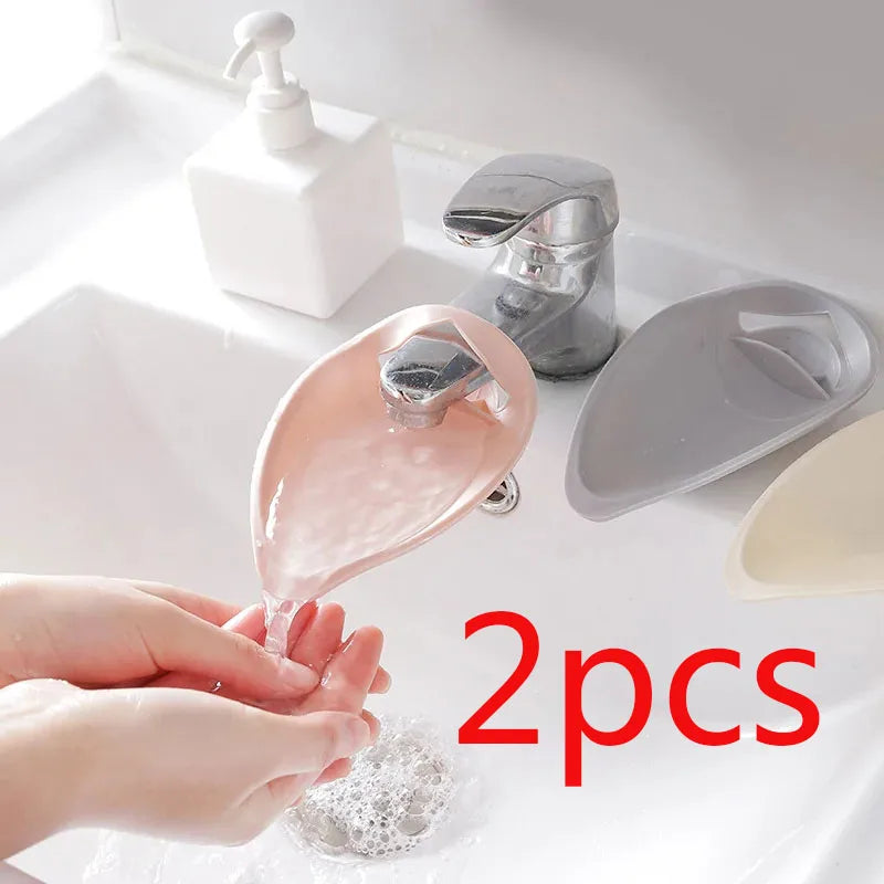 2 Pcs Faucet Extender Water Saving Help Children Hand Washing Equipment Bathroom Kitchen Accessories Sink Faucet Extension Peaceful Pleasures Health and Wellness